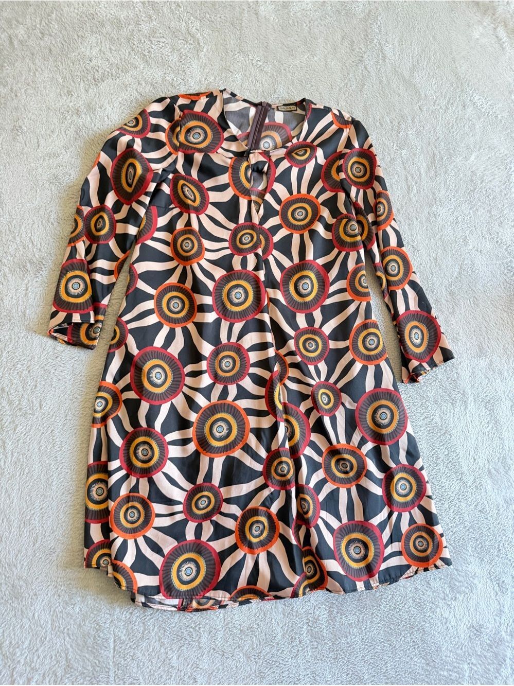 Maliparmi Multicolor Geometric Print Dress 40 Made in Italy